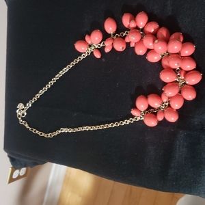Vintage "T" Coral Chuck Gold Tone Necklace